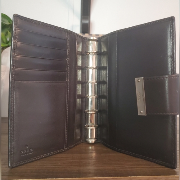 GUCCI Web Black GG Logo Pattern Agenda - Picture 6 of 6